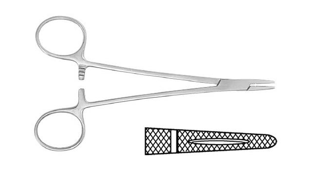 CRILE-WOOD Голкотримач; прямий; із зубчиками; бранші з пазом; 15,0см. Tontarra Medizintechnik GmbH